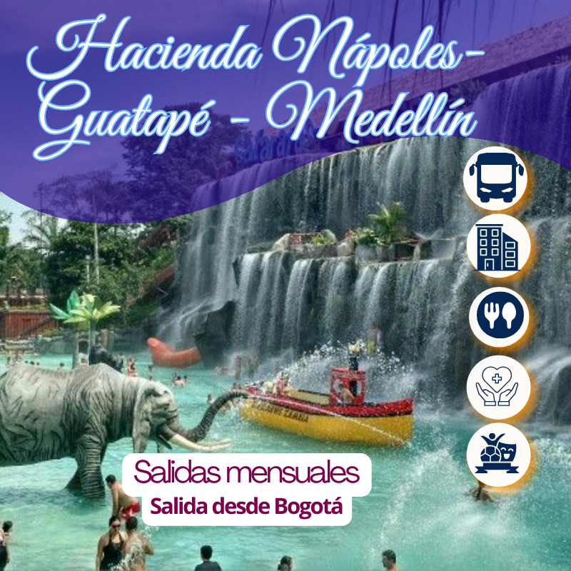 Tour Hacienda Nápoles, Guatapé y Medellín desde Bogotá