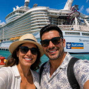 Lina y Mauricio Pérez en su crucero por el Caribe