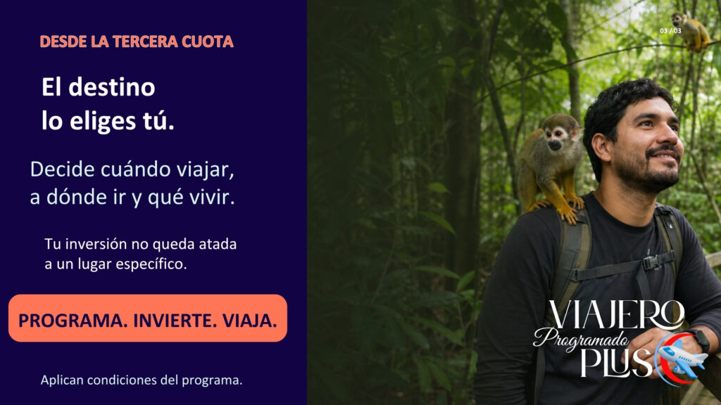 Elige destino y fecha con Viajero Programado Plus